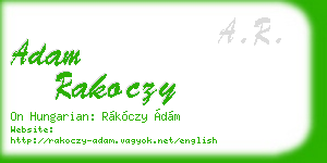 adam rakoczy business card